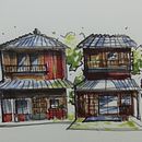 My project for course: Expressive Architectural Sketching with Colored Markers. Un progetto di Bozzetti, Disegno, Illustrazione architettonica, Sketchbook e Illustrazione con inchiostro di chesler475 - 19.07.2022