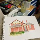 Melton Heritage Courthouse. Traditional illustration project by Taneesha Morgan - 07.19.2022