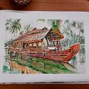 My project for course: Architectural Sketching with Watercolor and Ink. Un projet de Esquisse , Dessin, Aquarelle, Illustration architecturale, Carnet de croquis et Illustration à l'encre de Nirmita Dutta - 03.08.2022
