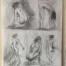 Mi proyecto del curso: Dibujo contemporáneo de la figura humana: expresión y movimiento. Un projet de Illustration traditionnelle, Beaux Arts, Dessin, Dessin artistique, Peinture acr, lique , et Dessin anatomique de gadegaby - 03.08.2022