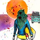 Il mio progetto del corso: Illustrazione con tecniche manuali di tratteggio e dripping. Een project van Ontwerp van personages,  Beeldende kunst, Schilderij, Aquarelschilderen,  Portrettekening y  Artistieke tekening van Viola De Marzi - 04.08.2022