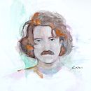 Meu projeto do curso: Retrato artístico em aquarela. Un proyecto de Bellas Artes, Pintura, Pintura a la acuarela y Dibujo de Retrato de Pedro Lapa - 04.08.2022