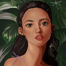 Mi proyecto del curso: Personajes femeninos poderosos: ilustra la diversidad. Ilustração tradicional, Pintura, Ilustração digital, Desenho digital, e Pintura digital projeto de Isis Rodriguez - 05.08.2022