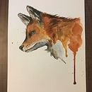 Fox - watercolor 6-25-22. Un proyecto de Pintura a la acuarela y Dibujo de sybmartini - 05.08.2022