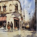 Acuarelas urbanas. Fine Arts project by Gabriel Canteros - 08.08.2022