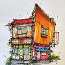 My project for course: Expressive Architectural Sketching with Colored Markers Ein Projekt aus dem Bereich Skizzenentwurf, Zeichnung, Architektonische Illustration, Sketchbook und Illustration mit Tinte von Kenneth Sørensen - 08.08.2022