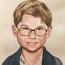 Mi proyecto del curso: Retrato artístico en acuarela Retratos de mis sobrinos. Projekt z dziedziny  Sztuki piękne,  Malarstwo, Malowanie akwarelą i Portret użytkownika Ana Rodríguez Sío - 12.08.2022