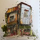 My project for course: Expressive Architectural Sketching with Colored Markers . % Kate Punya tarafından hazırlanan Eskiz çizimi, Çizim, Mimari İllüstras, on, Eskiz defteri, Mürekkep İllüstras, Ve onu projesi - 08.13.2022