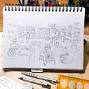 My project for course: Creative Sketching: Fill Your Illustrations with Life and Detail . % Mike Shaw tarafından hazırlanan Geleneksel illüstras, on, Eskiz çizimi, Kalem Çizimi, Çizim, Sulubo, a Resim, Eskiz defteri, Mürekkep İllüstras, Ve onu projesi - 08.15.2022