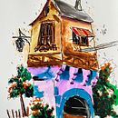 Mijn project van de cursus: Creëer expressieve architecturale schetsen met kleurstiften. Un projet de Esquisse , Dessin, Illustration architecturale, Carnet de croquis et Illustration à l'encre de Wim Devreese - 17.08.2022