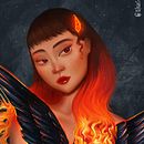 My project for course: Digital Fantasy Portraits with Photoshop. Projekt z dziedziny Tradycyjna ilustracja,  Rysunek, Ilustracja cyfrowa, Portrety, Rysunek cyfrowy i Malarstwo cyfrowe użytkownika Alaa ibrahem Dalash - 21.08.2022