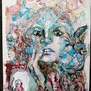 Il mio progetto del corso: Ritratto sperimentale con inchiostro, tè e alcol. Un projet de Beaux Arts, Peinture, Dessin et Illustration à l'encre de Giuseppina Capalbo - 20.08.2022