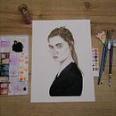 Mi proyecto del curso: Retrato en acuarela a partir de una fotografía. Traditional illustration, Watercolor Painting, and Portrait Drawing project by Danaí Martell Catalán - 08.21.2022