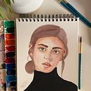 Retrato en acuarela a partir de una fotografía . Een project van Traditionele illustratie van carolinaaguiars - 22.08.2022