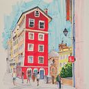 My project for course: Expressive Architectural Sketching with Colored Markers. Projekt z dziedziny Sketching,  R, sunek,  R, sunek architektoniczn, Sketchbook,  R i sunek atramentem użytkownika José Basto da Silva - 23.08.2022