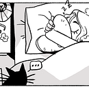 Sabrina the cat comic. Un proyecto de Ilustración tradicional, Cómic e Ilustración digital de Lara Pickle - 24.08.2022