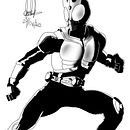 Mi proyecto del curso: Técnicas de entintado para cómic e ilustración/ Kamen Rider Kuuga. Un progetto di Illustrazione tradizionale, Belle arti, Pittura, Fumetto e Illustrazione con inchiostro di Alvaro Lobos - 24.08.2022