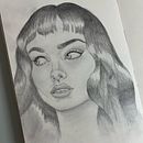 Rostro con mirada a un lado. Traditional illustration project by Elizabeth Zambrano - 08.25.2022