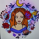 Mi proyecto del curso: Retrato ilustrado con elementos botánicos Ein Projekt aus dem Bereich Traditionelle Illustration, Digitale Illustration, Botanische Illustration und Design von Limary Figueroa-Sepúlveda - 25.08.2022