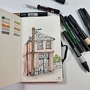 My project for course: Expressive Architectural Sketching with Colored Markers. Un proyecto de Bocetado, Dibujo, Ilustración arquitectónica, Sketchbook e Ilustración con tinta de Philippa Shone - 26.08.2022