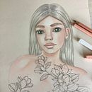 Mi proyecto del curso: Ilustración con pastel y lápices de colores. Un projet de Illustration traditionnelle, Beaux Arts, Dessin au cra, on, Dessin, Dessin de portrait, Dessin réaliste , et Dessin artistique de lorena_nerig - 27.08.2022