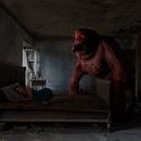 Monstruo en la habitación. Fotografia, Pós-produção fotográfica, VFX, Retoque fotográfico, Fotografia artística, Composição fotográfica, e Fotomontagem projeto de Lenin Oviedo Salas - 25.08.2022