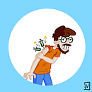 Don't forget to vaccinate !. Ilustração tradicional, Desenho, Desenho digital e Ilustração digital projeto de Valentin Vanasveld - 12.04.2022