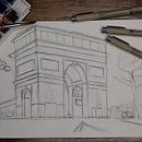My project: Architectural drawing with watercolor and ink_Nuria Marengo. Un projet de Esquisse , Dessin, Aquarelle, Illustration architecturale, Carnet de croquis et Illustration à l'encre de Nuria Marengo - 29.08.2022