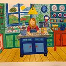 My project for course: Exploratory Sketchbook: Find Your Drawing Style. Country Kitchen, Kitchen in the country. Un proyecto de Ilustración tradicional, Bocetado, Creatividad, Dibujo, Pintura a la acuarela, Sketchbook y Pintura gouache de Melanie See - 29.08.2022