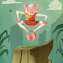 Monkey Monk . % klimowska_magdalena tarafından hazırlanan Geleneksel illüstras, on, Karakter Tasarımı, Çizim, Dijital İllüstras, on, Hika, e anlatımı, Ve Anlatı projesi - 08.29.2022