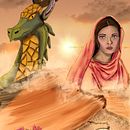 Mi proyecto del curso: Retratos digitales de fantasía con Photoshop. Hija del desierto. Een project van Traditionele illustratie, Digitale illustratie,  Portrettekening, Digitale tekening y  Ontwerp van Adelina Santos Rodríguez - 29.08.2022
