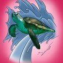 Turtle. Een project van Traditionele illustratie,  Ontwerp,  Artistieke tekening,  Tatoeageontwerp,  Digitaal schilderij y Digitale tekening van Ale Solano - 30.08.2022
