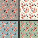 Estoy trabajando en varias estampas para un nuevo proyecto. Een project van Textielprinten, Aquarelschilderen, Digitale illustratie, Printen, Schilderij y Productontwerp van Verónica Petrina - 01.09.2022