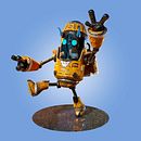 Robotink. 3D, Traditional illustration, Animation, Game Design, To, and Design project by thedeozs_ink - 09.01.2022