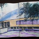 My project for course: Modern Urban Sketching Techniques with Mixed Media. Un progetto di Illustrazione tradizionale, Pittura, Illustrazione architettonica e Illustrazione con inchiostro di lida_draws - 01.09.2022