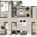 Mi proyecto del curso: Diseño de interiores para espacios multifuncionales Ein Projekt aus dem Bereich Innenarchitektur, Innendesign, Innenarchitektur und Raumgestaltung von Gissel Jiménez - 31.08.2022