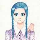 Meu projeto do curso: Desenho fanart com aquarela e lápis de cor. Projekt z dziedziny Tradycyjna ilustracja,  Malarstwo, Malowanie akwarelą, Portrety, Ilustracje dla dzieci i Rysowanie kredkami użytkownika vanessaes - 03.09.2022