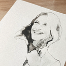 Moderne Tusche Malerei_Julia Roberts. Un proyecto de Ilustración tradicional de zou wei - 28.08.2022