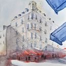 Mi proyecto del curso: Dibujo arquitectónico con acuarela y tinta. Sketching, Drawing, Watercolor Painting, Architectural Illustration, Sketchbook & Ink Illustration project by Cristian Schuckman - 09.03.2022