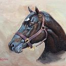 Caballo negro. Óleo sobre lienzo.. Painting, Fine Arts, and Oil Painting project by Alonso Palomino - 09.07.2022