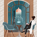 LIVRES ET CAFÉ . Un proyecto de Ilustración tradicional de Juliana Ribeiro - 06.09.2022