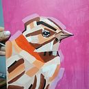 Mi proyecto del curso: Pintura acrílica estilizada: explora el color y la forma, Chincol. . Pintura Acrílica, e Pintura projeto de carobahamondescontreras - 06.09.2022