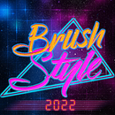 Brush retro. Lettering, H, Lettering, Lettering 3D, e Lettering digital projeto de igna_mar_riv - 09.09.2022
