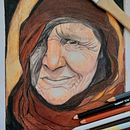 Il mio progetto del corso: Ritratto realistico con matite colorate. Un projet de Illustration traditionnelle, Beaux Arts, Dessin au cra, on, Dessin, Dessin de portrait, Dessin réaliste, Dessin artistique, Dessin aux cra , et ons de couleur de Antonella Piras - 10.09.2022