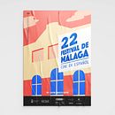 22 Festival de Málaga, Cine en español - Posters. Traditional illustration, Advertising, Design, Br, ing & Identit project by Miriam Vega - 09.11.2022