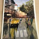 My project for course: Urban Landscapes in Watercolor. Un proyecto de Bellas Artes, Pintura a la acuarela e Ilustración arquitectónica de Dave Me - 12.09.2022