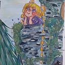 Rapunzel . Character Design, Pencil Drawing, Children's Illustration, Sketchbook, Gouache Painting, and Picturebook project by Bianca Alves - 09.12.2022