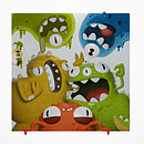 Monsters in Frame. Design, 3D, Traditional illustration, and Art Direction project by Zeze Vitor - 09.13.2022