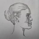 My project for course: Fundamentals of Portrait Drawing with Pencil. Un projet de Beaux Arts, Dessin au cra, on, Dessin, Dessin réaliste , et Dessin artistique de Noura Ngah - 12.09.2022