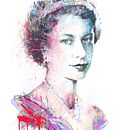 Portrait of Her Majesty Queen Elizabeth II - painted for auction, step by step project. Un proyecto de Bellas Artes, Ilustración tradicional, Bocetado, Dibujo a lápiz, Pintura, Pintura a la acuarela e Ilustración con tinta de Carne Griffiths - 12.11.2021